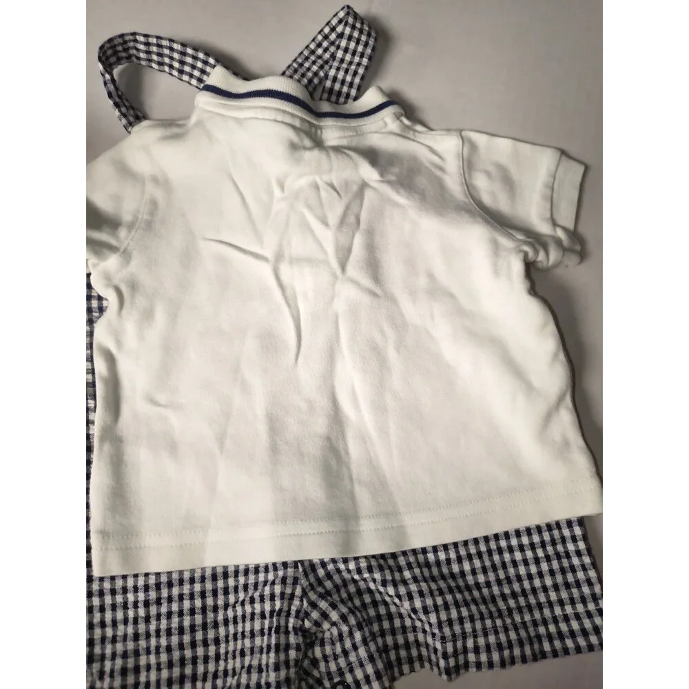 Vtg Sesame Street Collab Good Lad Nautical Theme Overalls & Shirt 3-6 Months